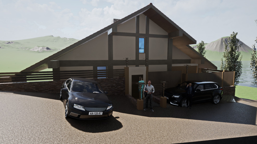 Планировки существующего коттеджа и планировка территории