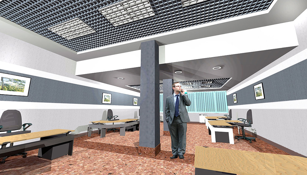 Офисы, кабинеты, лестничные марши, фасады