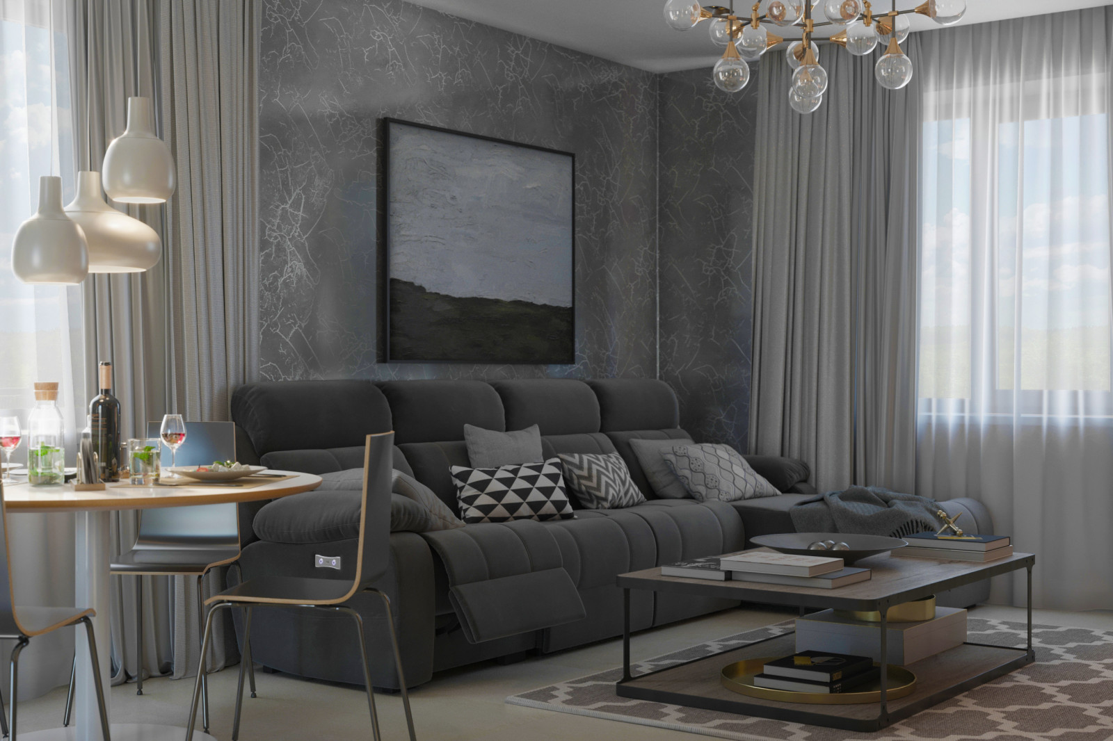 Кухня-гостинная