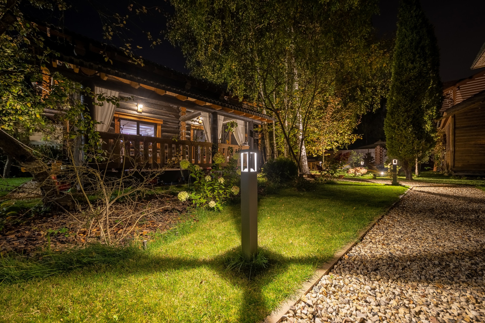 Ландшафтное освещение участка по Киевскому ш.