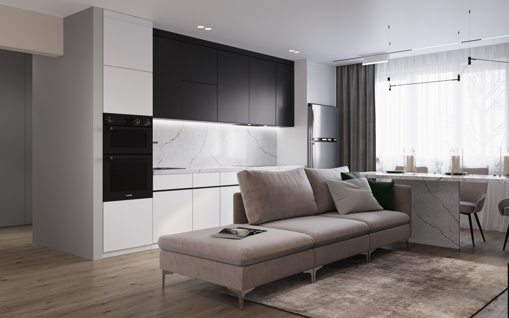 проект "Сдержанный комби на 87м2"