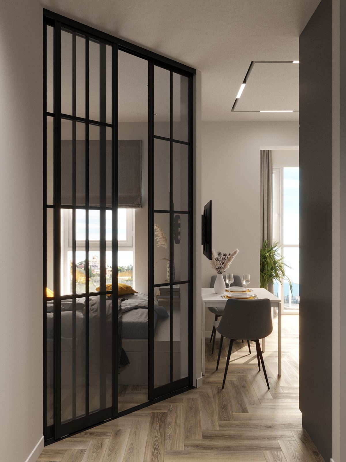 Проект 1-к квартиры 26м2