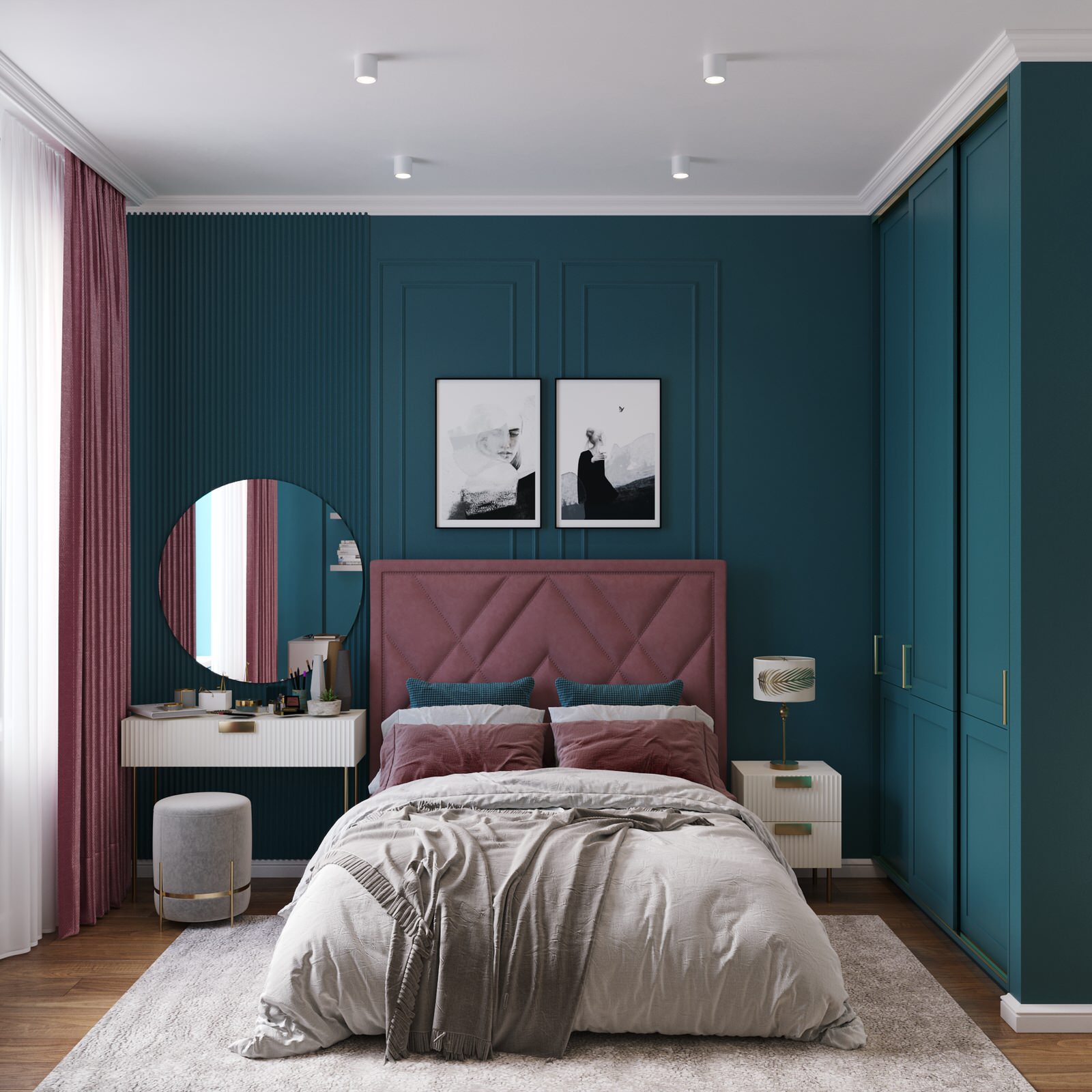 Квартира для семьи из трех человек и большой собаки.