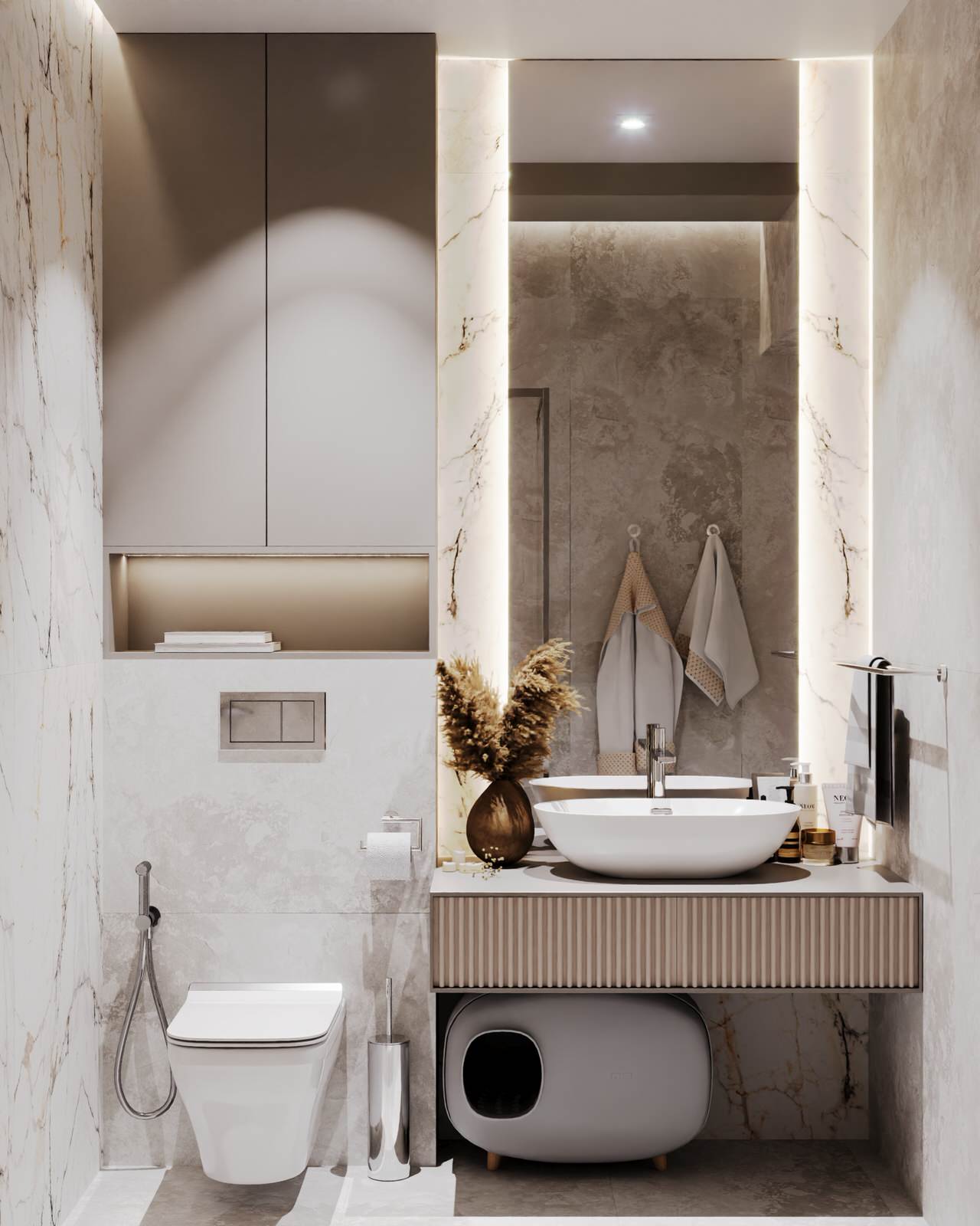 Обложка проекта: Квартира в современном стиле с природным уклоном