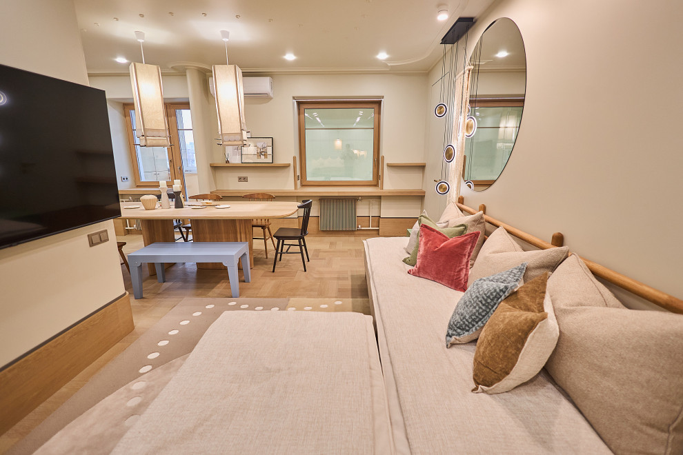 Кухня-столовая с завитком гюль