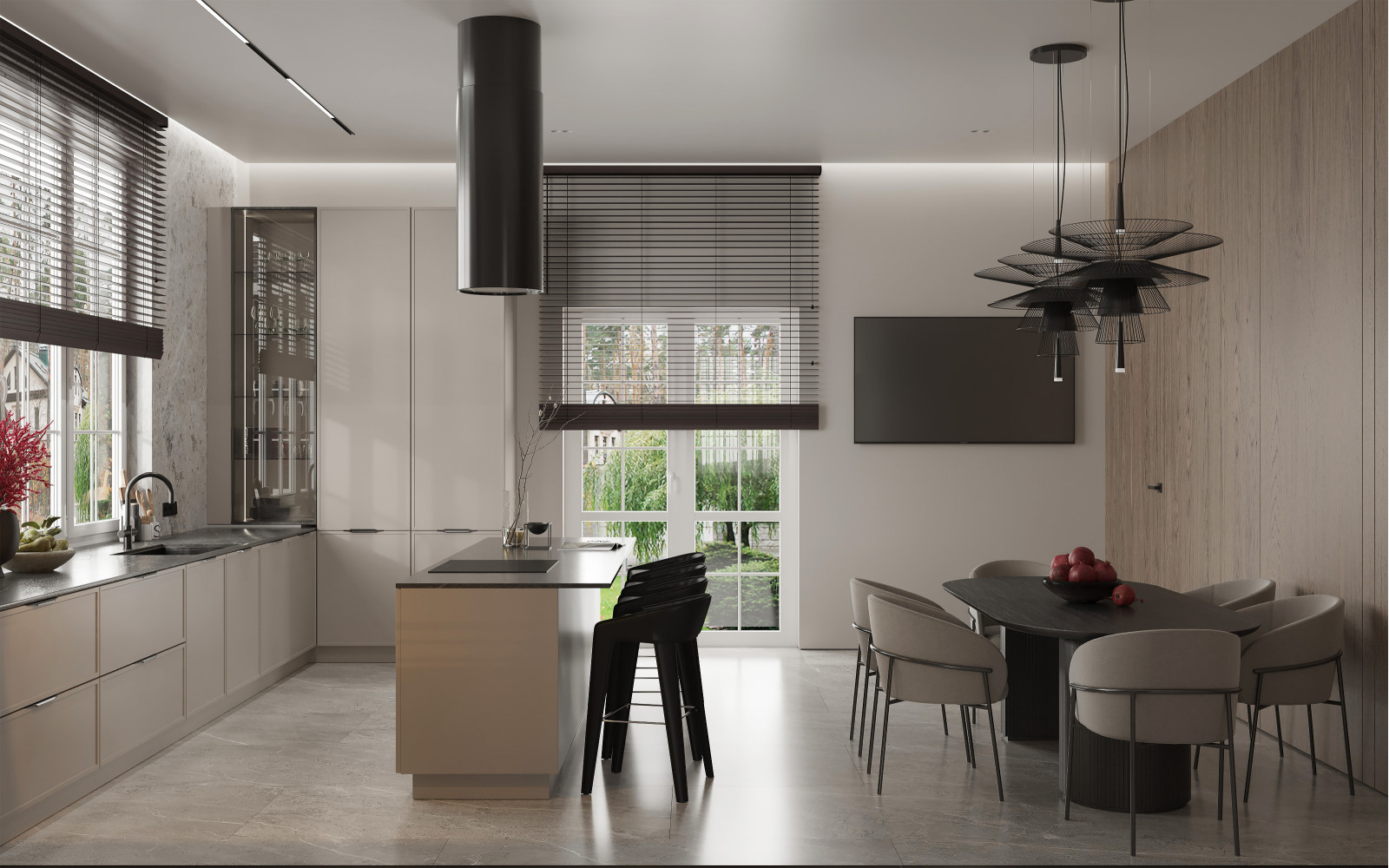 Проект кухни в трехэтажной доме на улице Красная в городе Калининграде