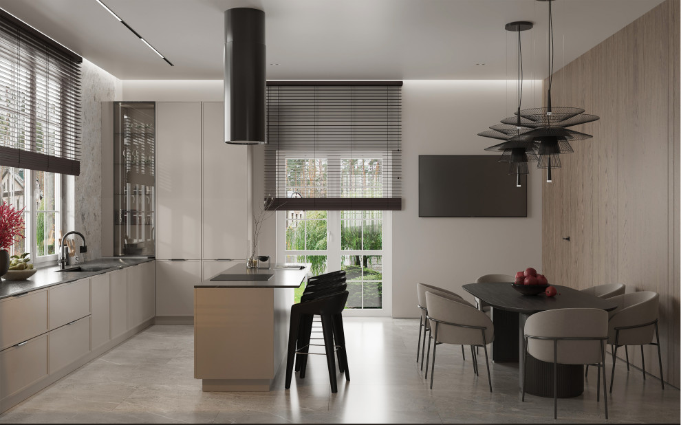 Проект кухни в трехэтажной доме на улице Красная в городе Калининграде