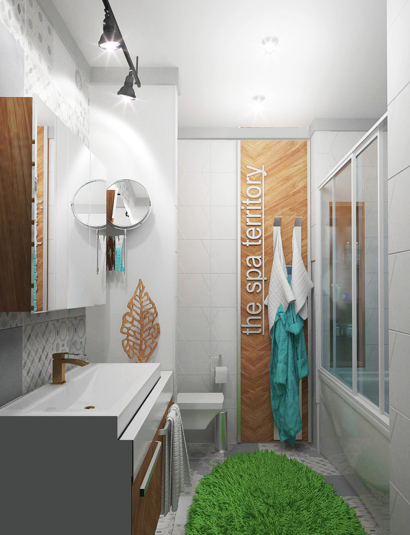 Яркий проект. Квартира 70 м.кв. фьюжн.