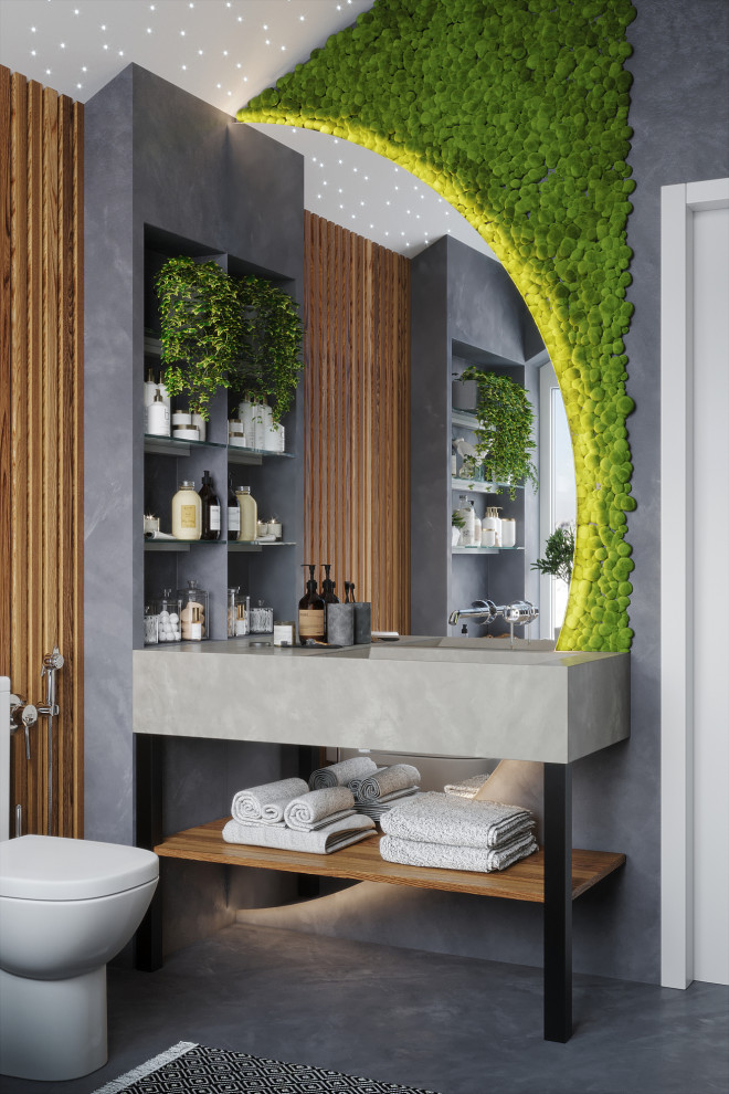 Обложка проекта: Эскизный проект санузла с окном в частном доме