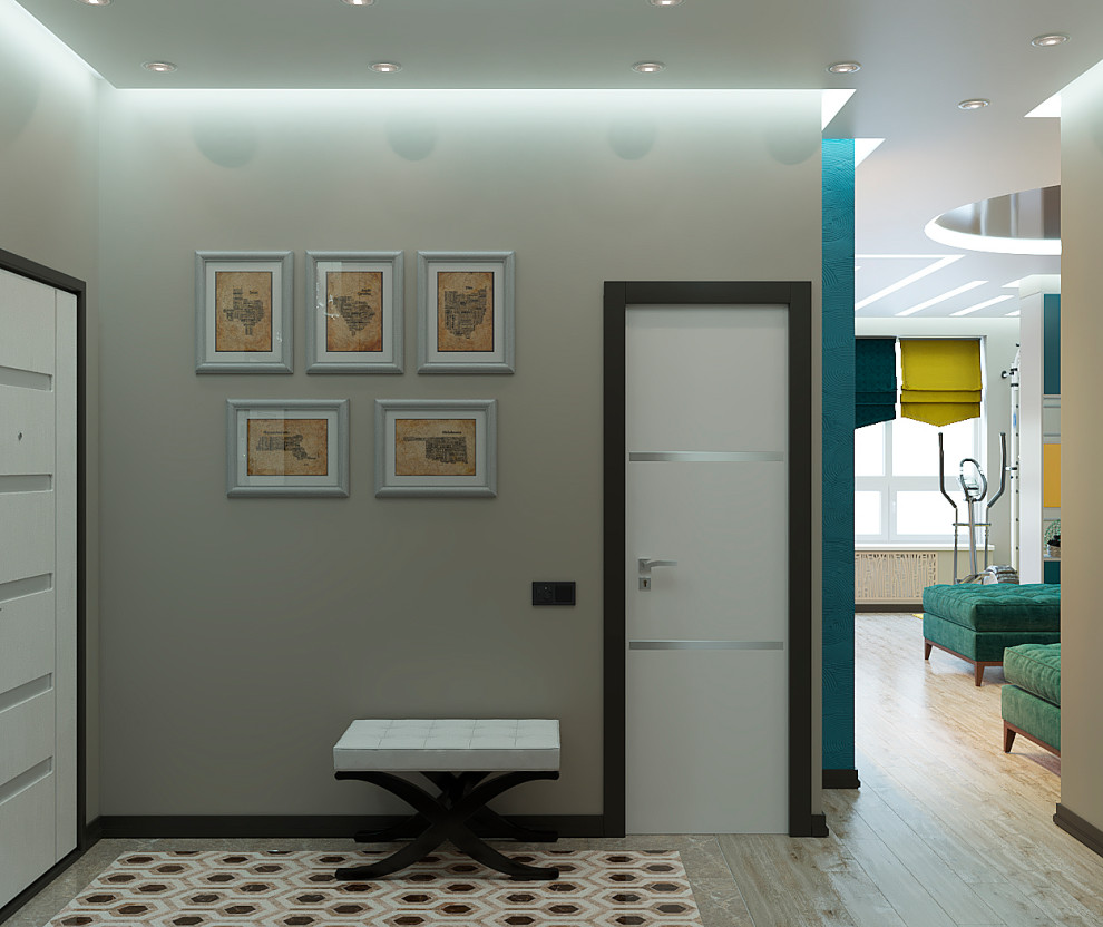 Яркая сочность. Трехкомнатная квартира на Озерной