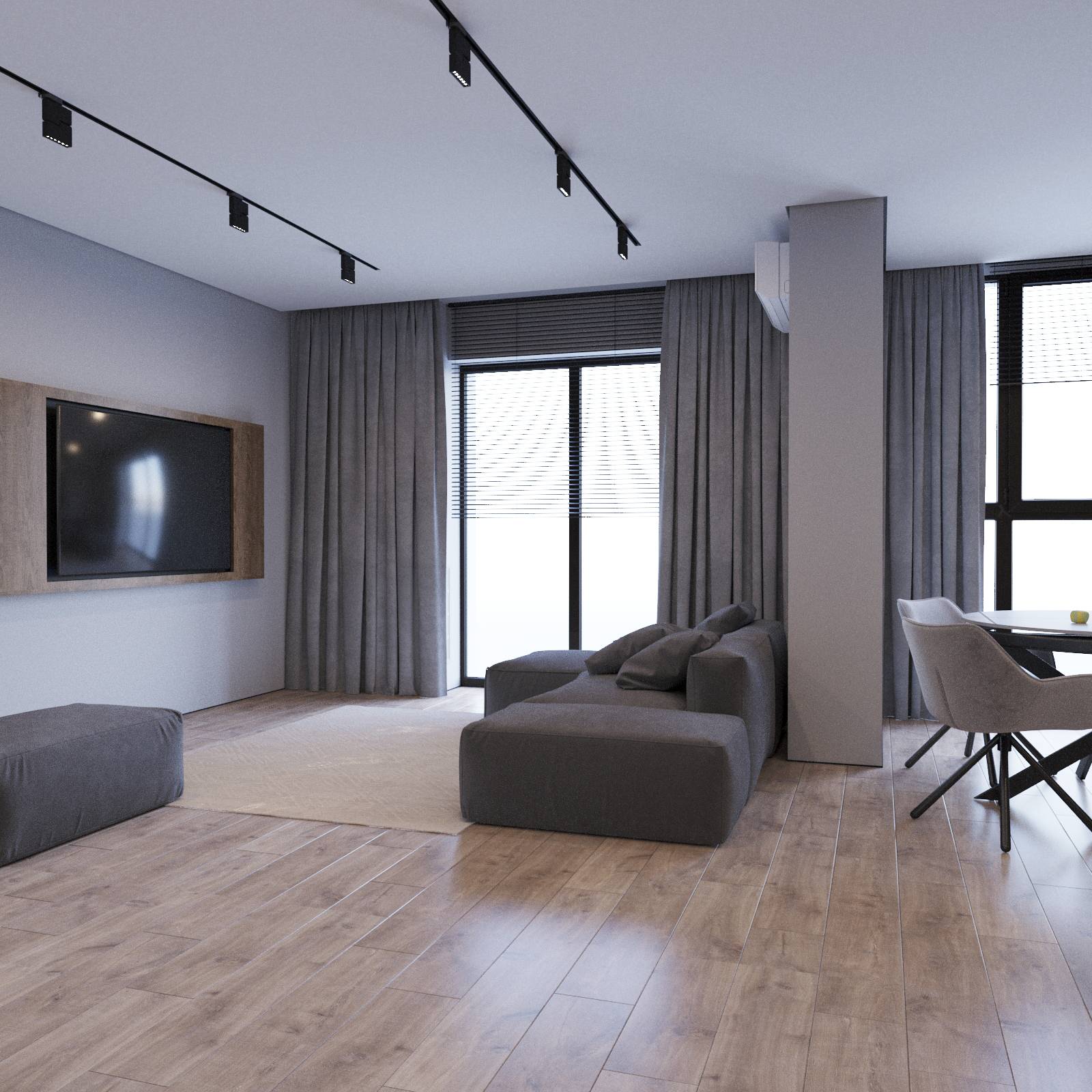 Дизайн 2-к квартиры в жк Новая высота