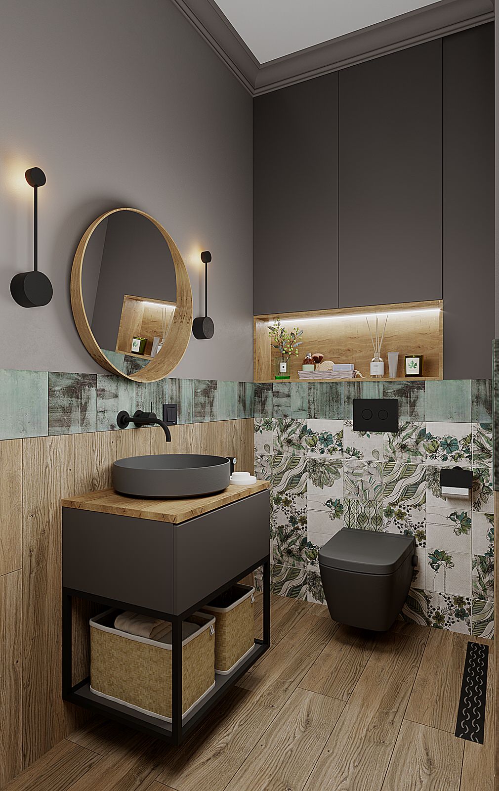 Мужской санузел с душевой