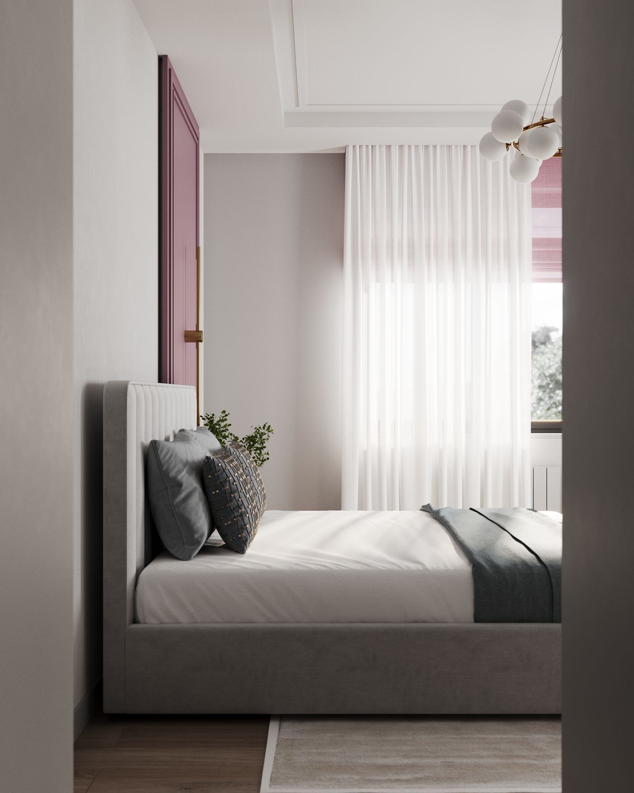 Стильный дом с красными акцентами