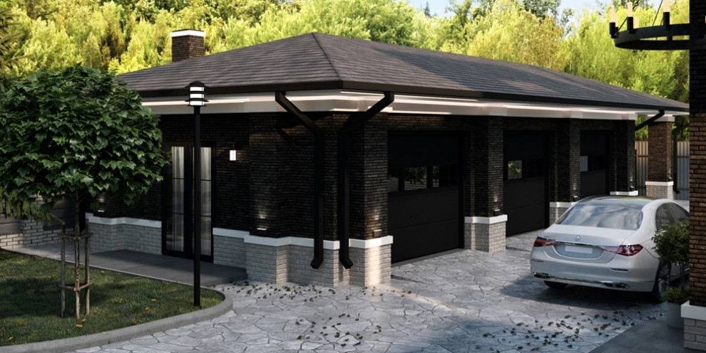 Частная архитектура "Загородный дом в стиле райта"