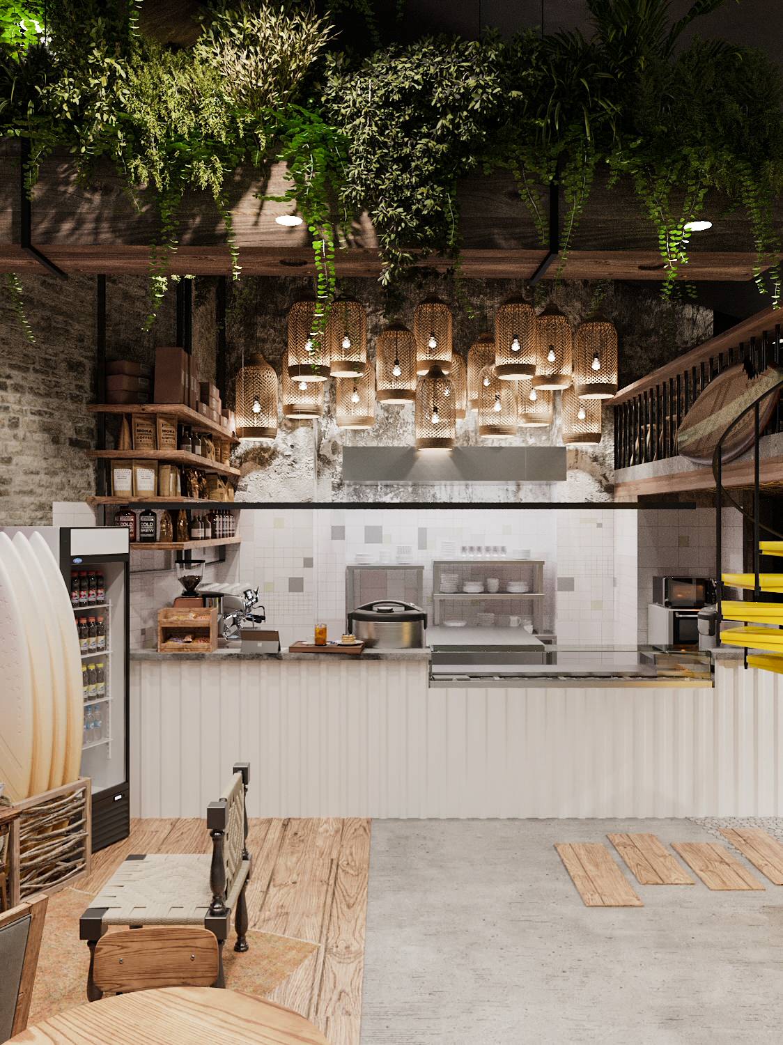 Дизайн кафе Spot4 (Башня Федерации)