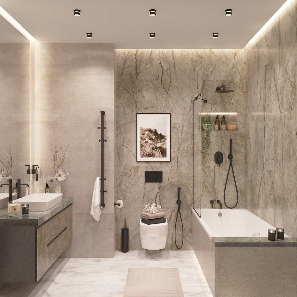 Обложка проекта: Санузел в 3-к. квартире ЖК "HeadLiner"