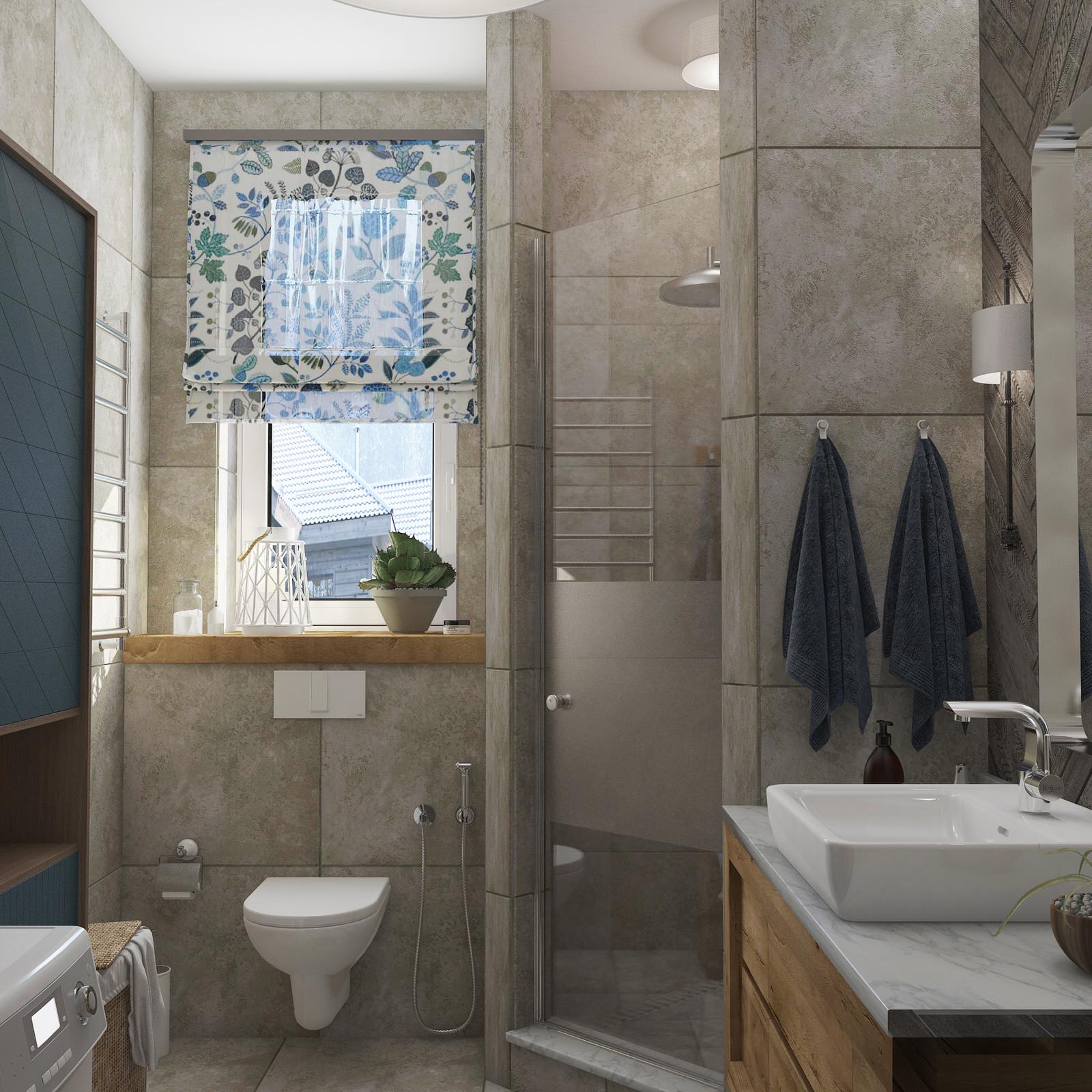 Проект. Интерьер дома в эко стиле (160 кв м)