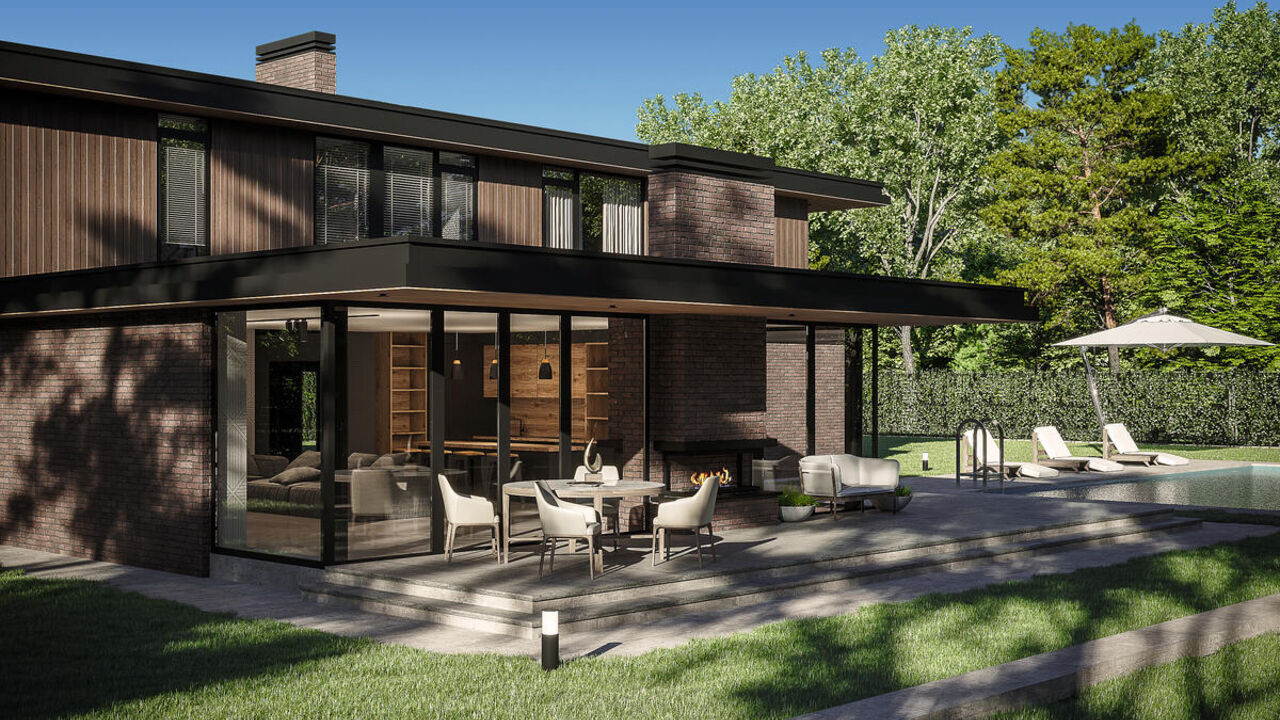 Проект с плоской кровлей 322 м2