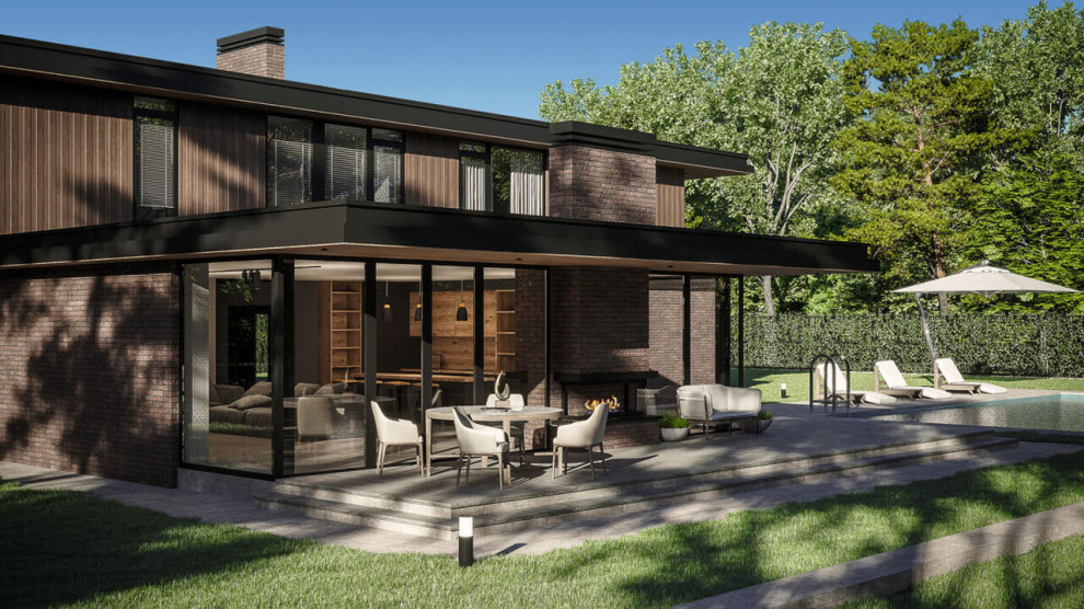 Проект с плоской кровлей 322 м2