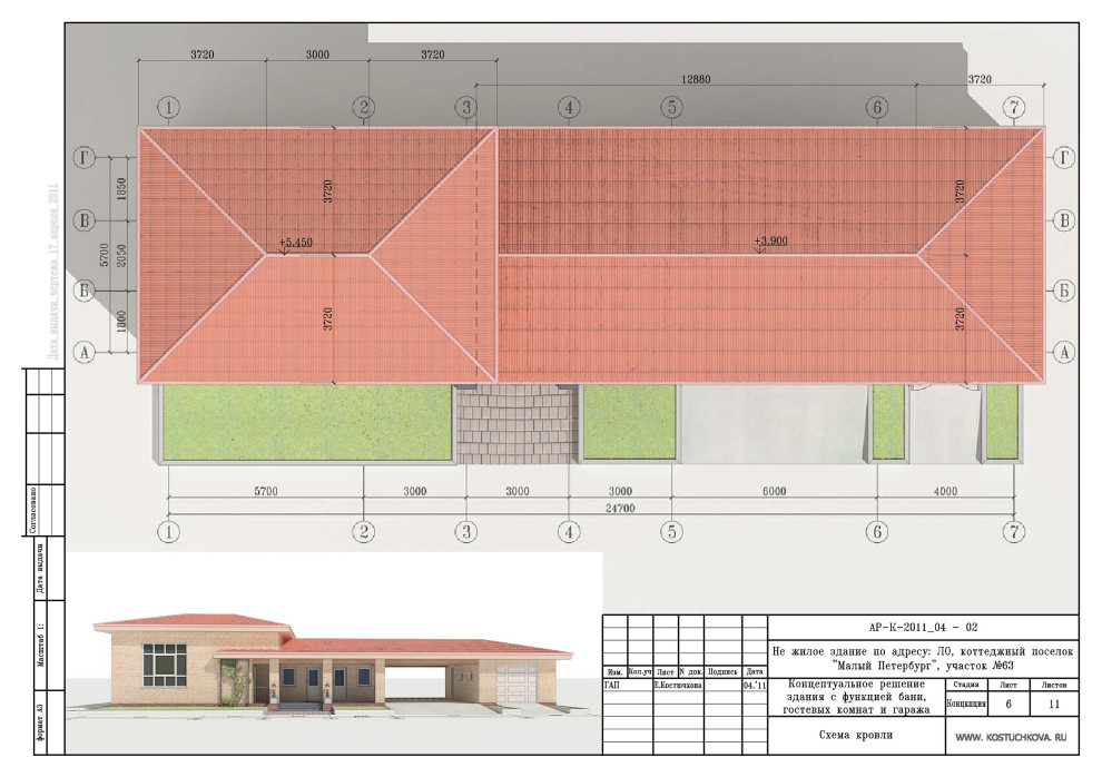 Гостевой дом-баня-гараж
