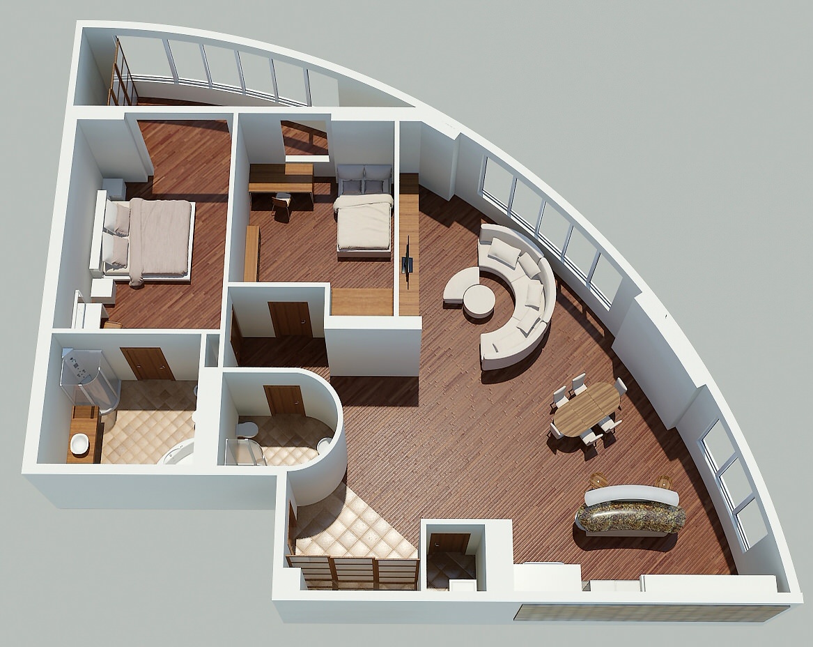 Обложка проекта: Полукруглая квартира