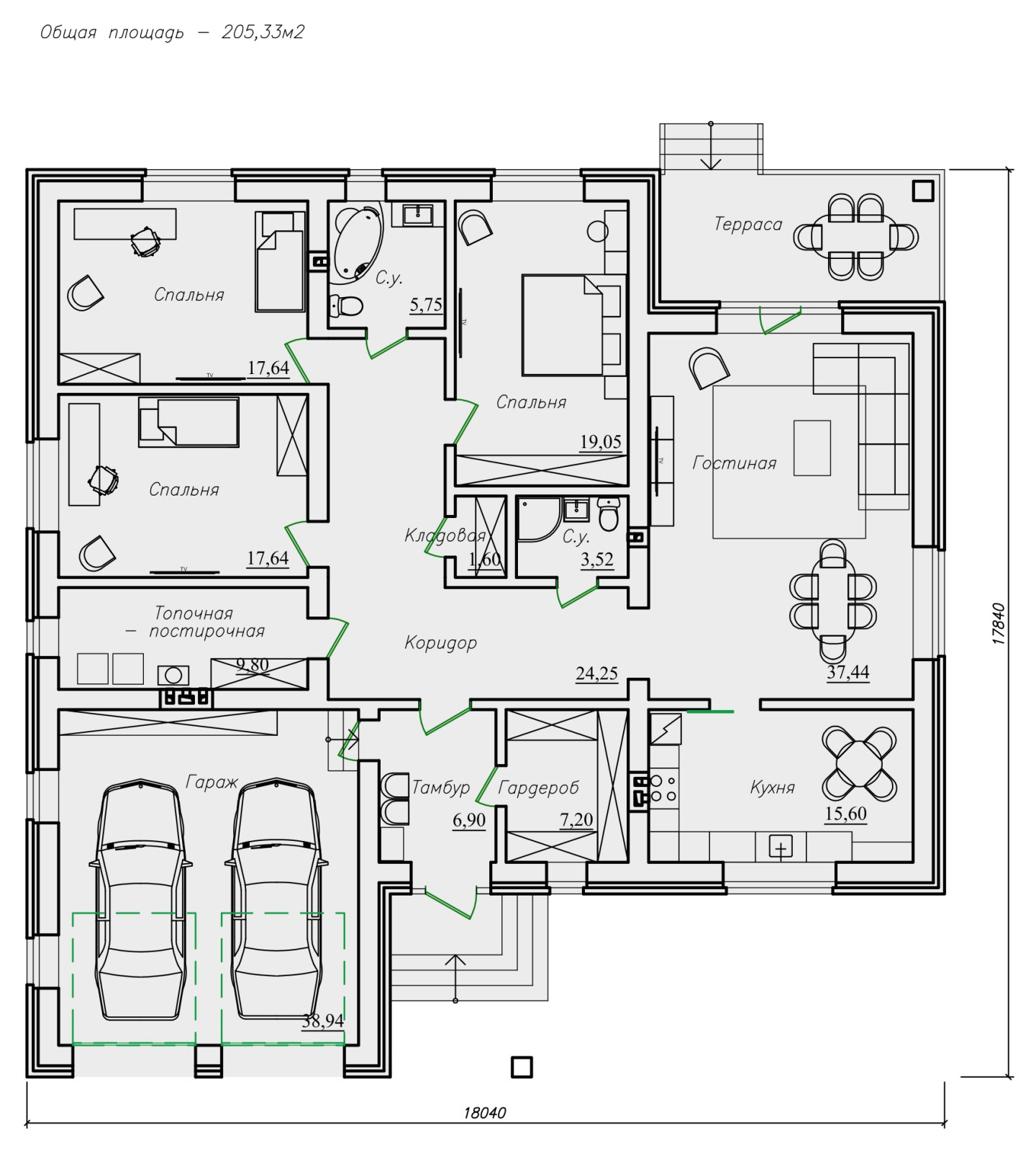 Проект дома 205м.кв. в с им. 9 Января
