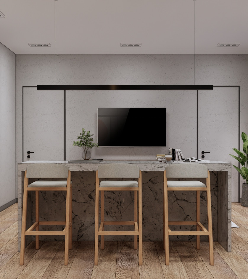 Обложка проекта: Визуализации Кухни-Гостиной в ЖК Magnifika