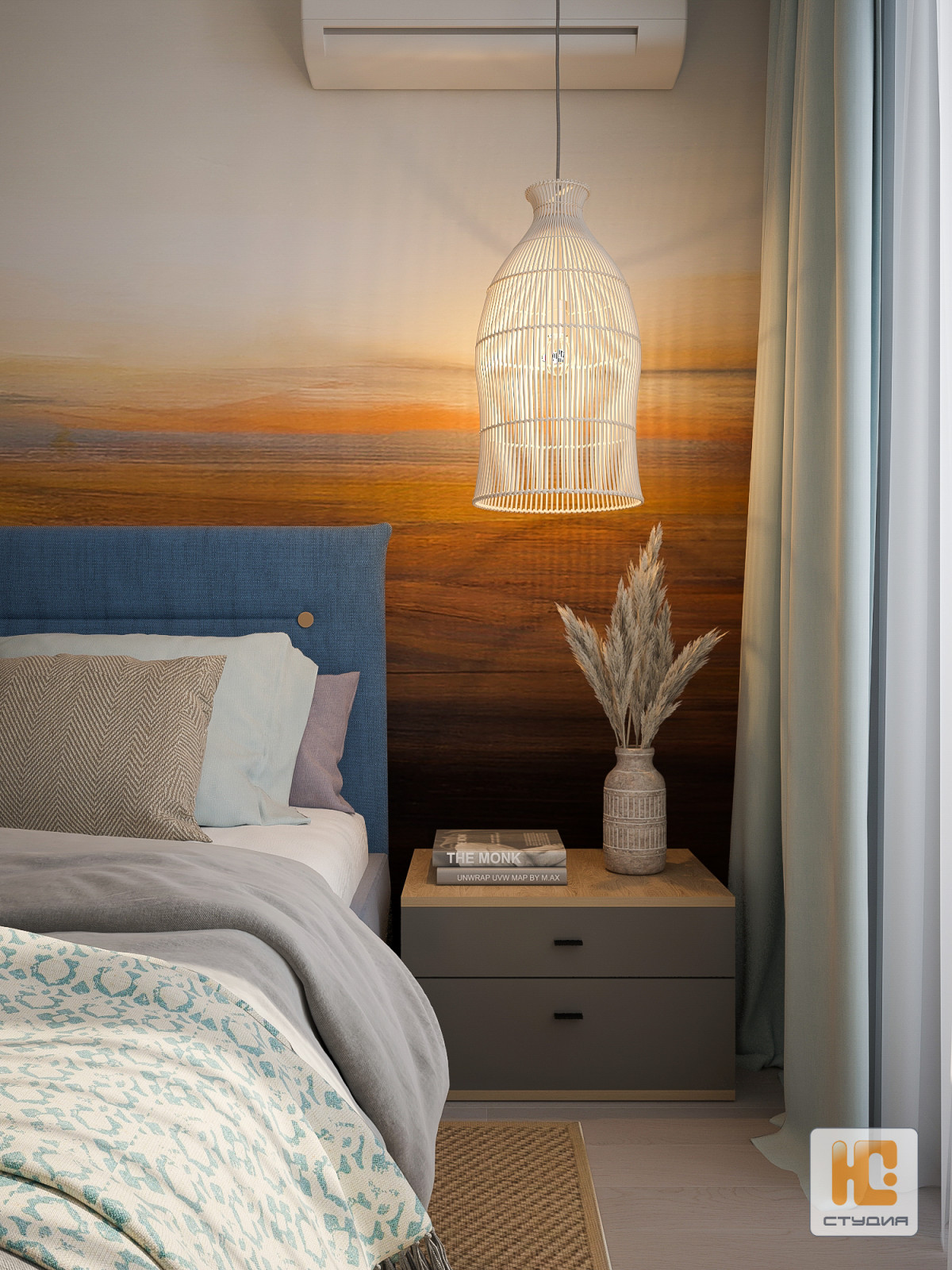 Дизайн-проект части квартиры (гостиная, спальня, балкон, детская)