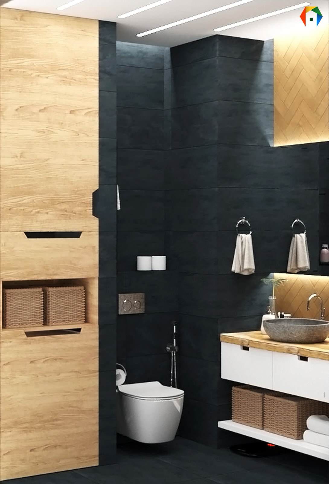 Волоколамское шоссе. Дизайн квартиры с объединенными кухней и гостиной