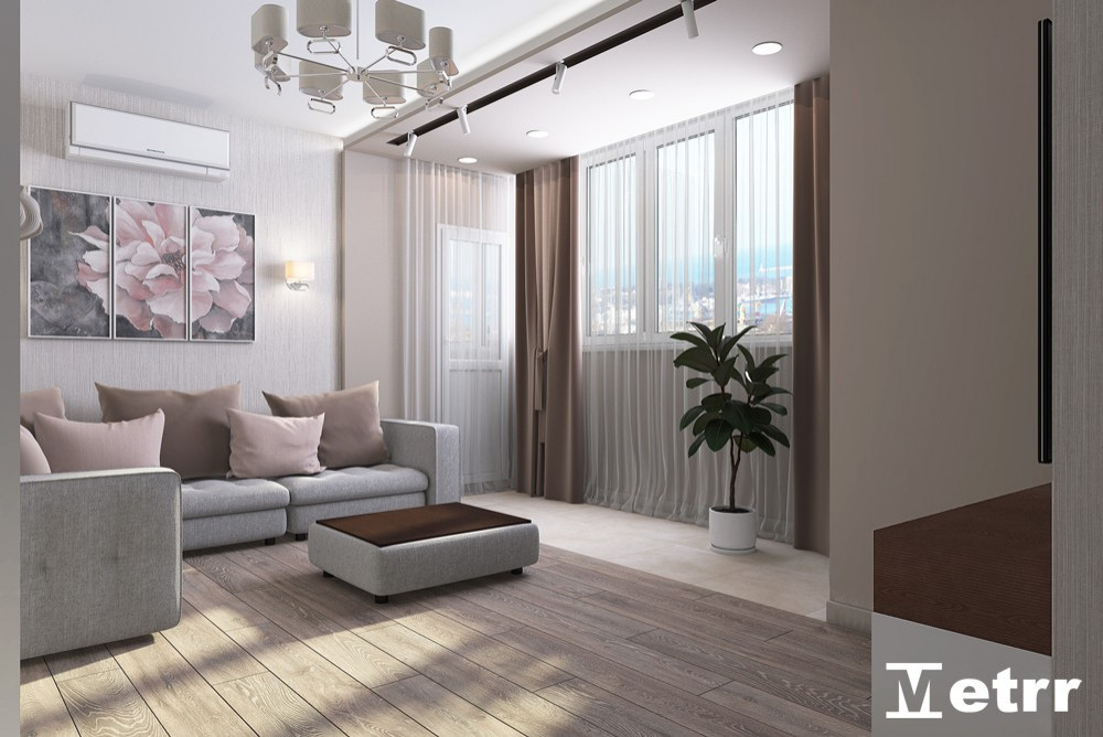 Обложка проекта: Дизайн - проект двухкомнатной квартиры S=61m2 ЖК Олимпия Парк