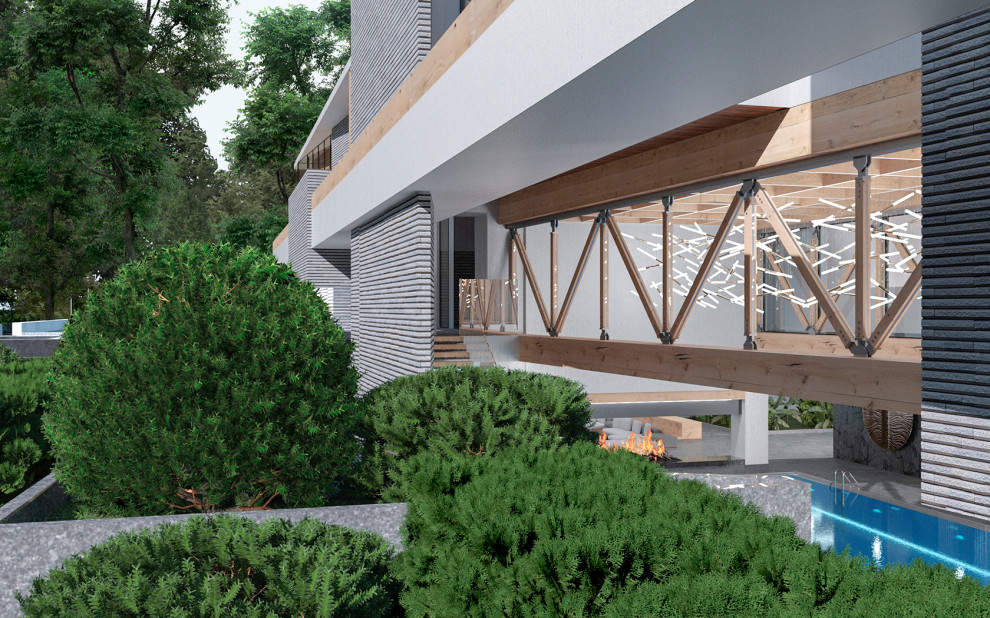 Дом парящий над рельефом 2700 м2