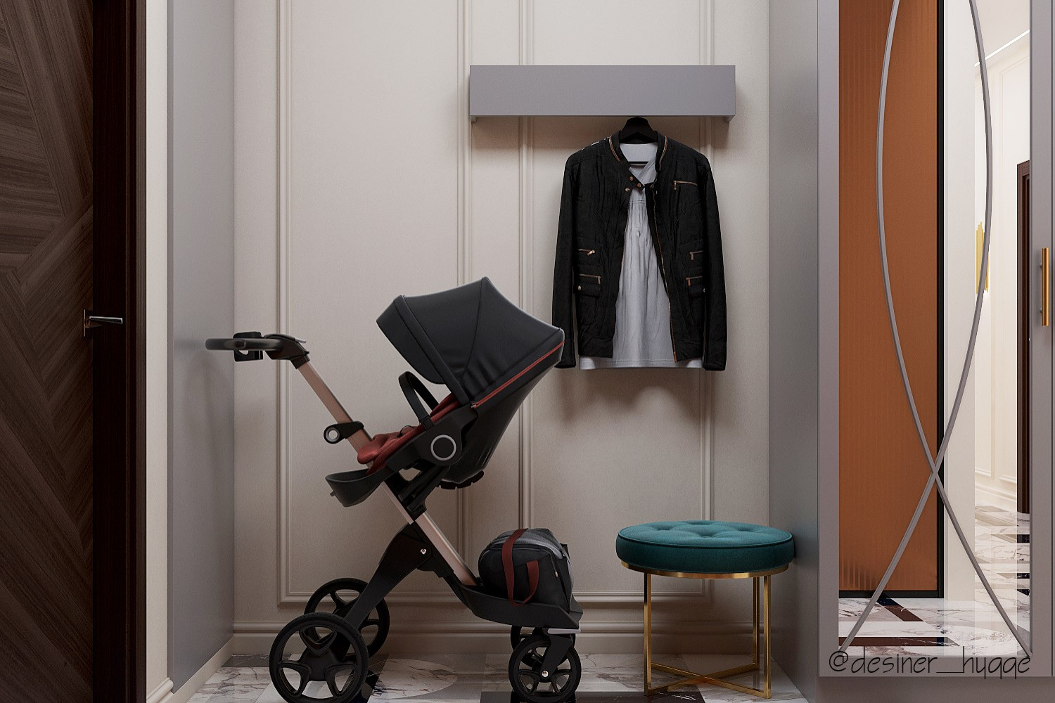 Прихожая с элементами Арт-деко