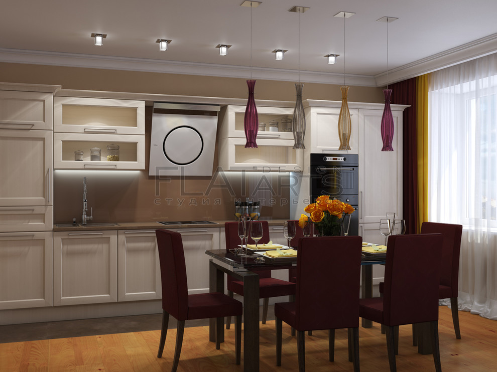 Дизайн 4х-квартиры 115кв.м.  в стиле фьюжн