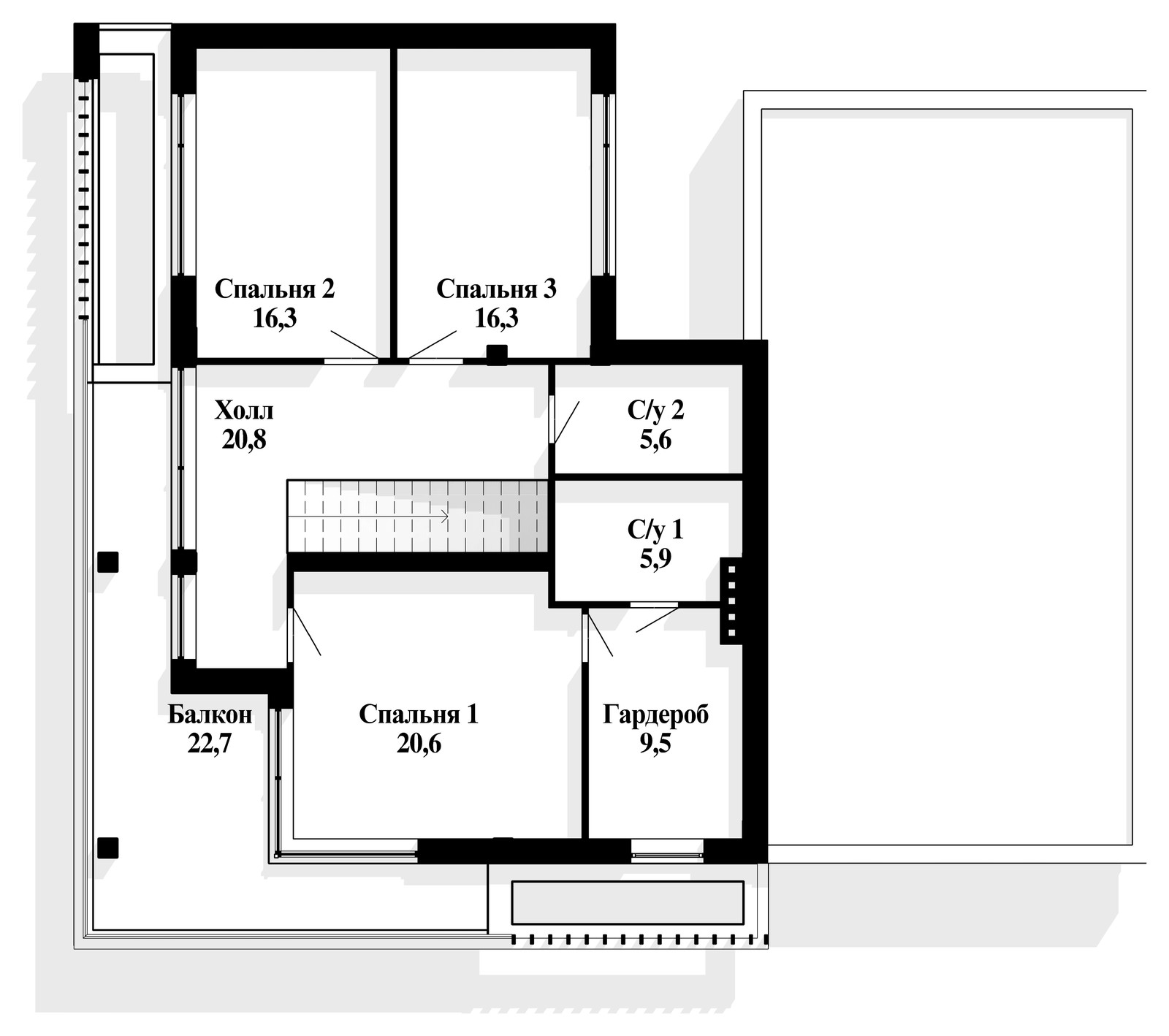 Коттедж в стиле минимализм