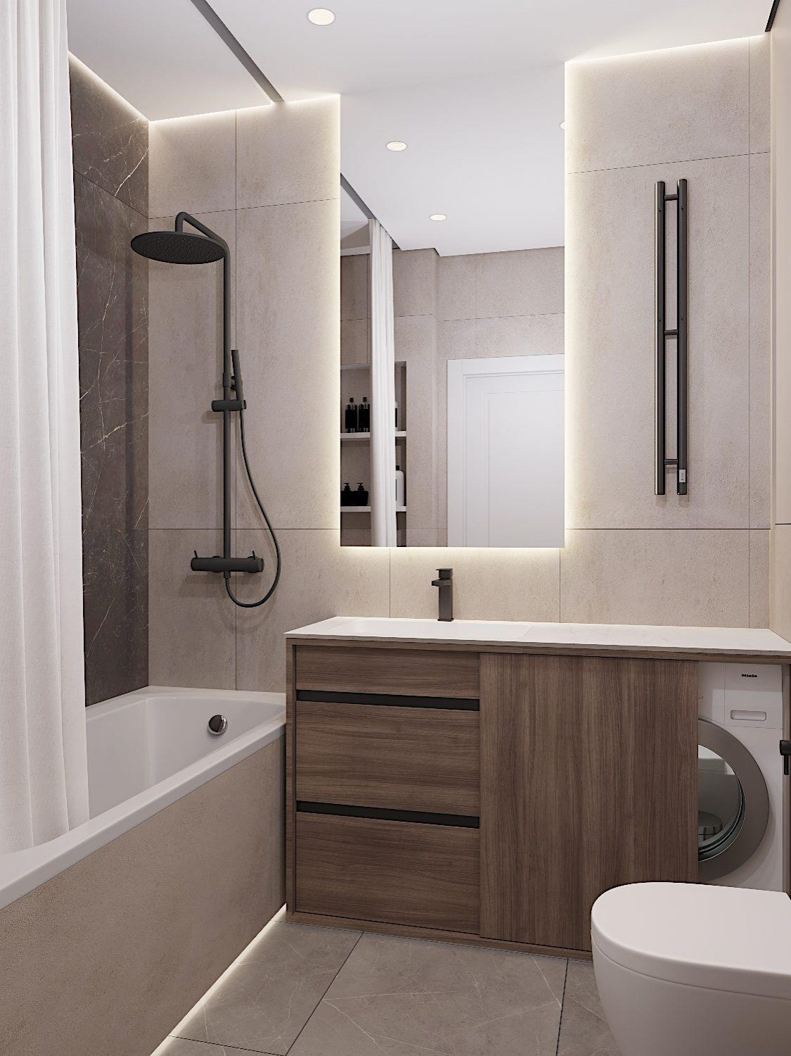 Квартира 57м2 в Новороссийске в стиле неоклассика