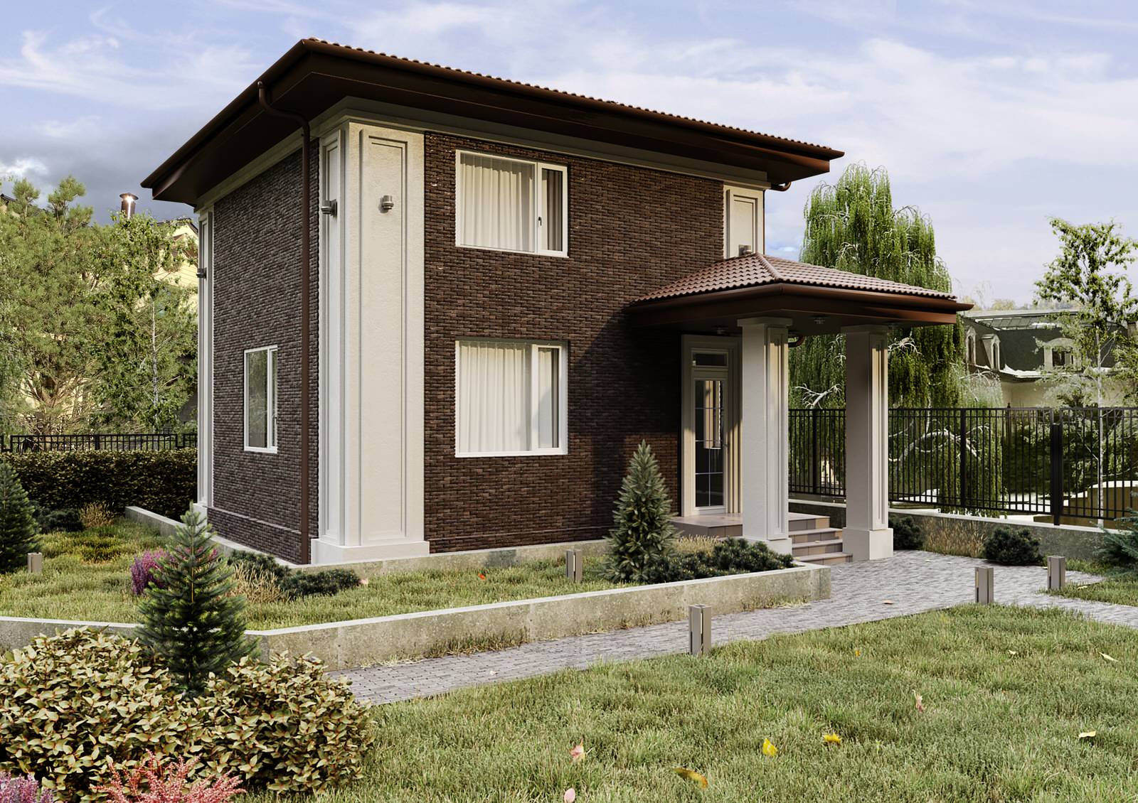 Проект реконструкции фасада гостевого дома в коттеджном поселке Миллениум Парк