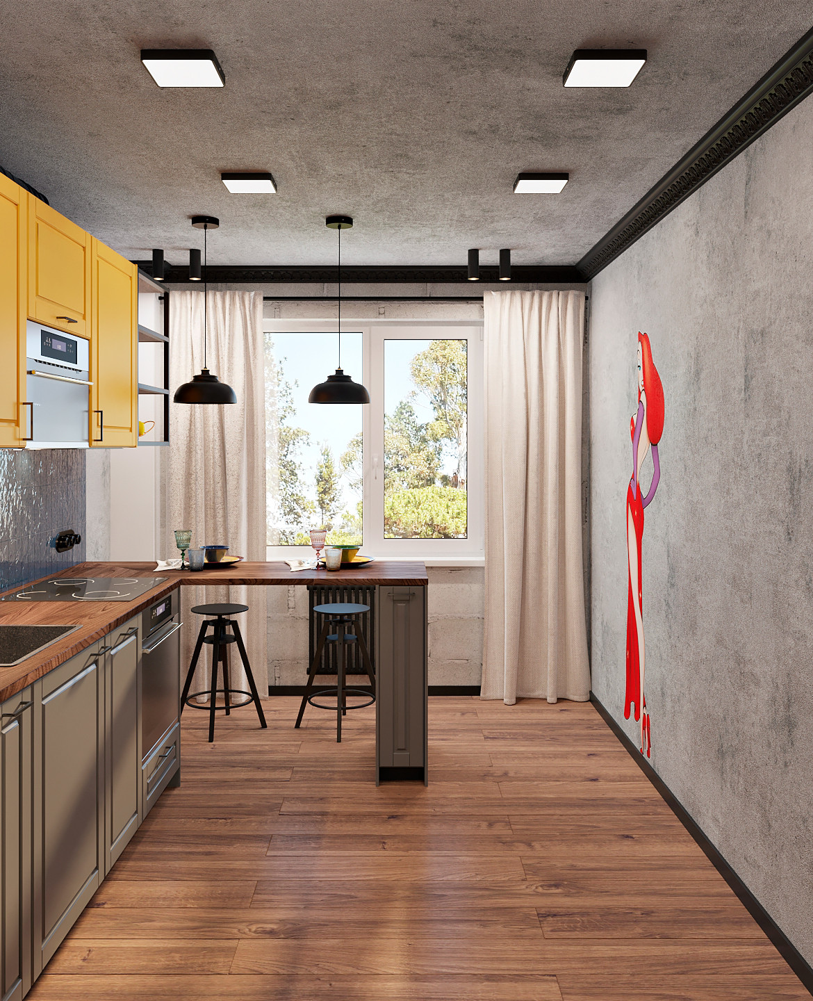 апартаменты в стиле лофт