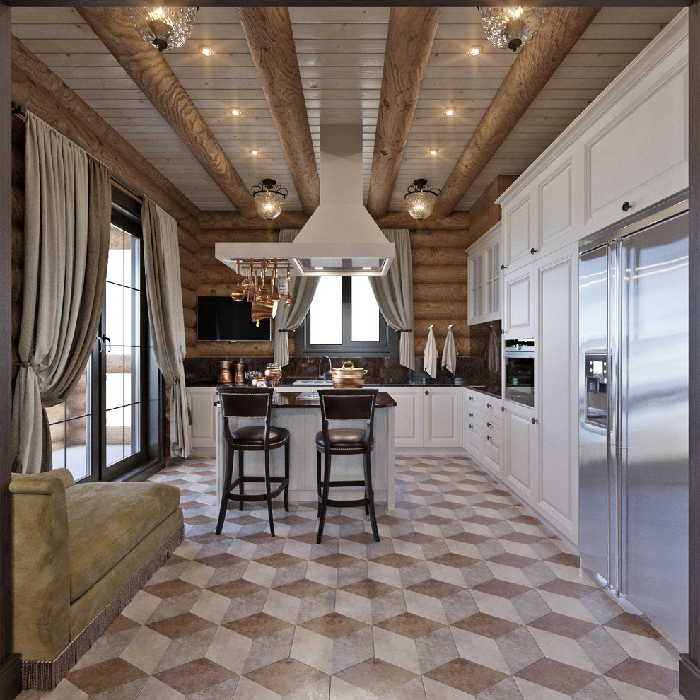 Интерьер загородного деревянного дома