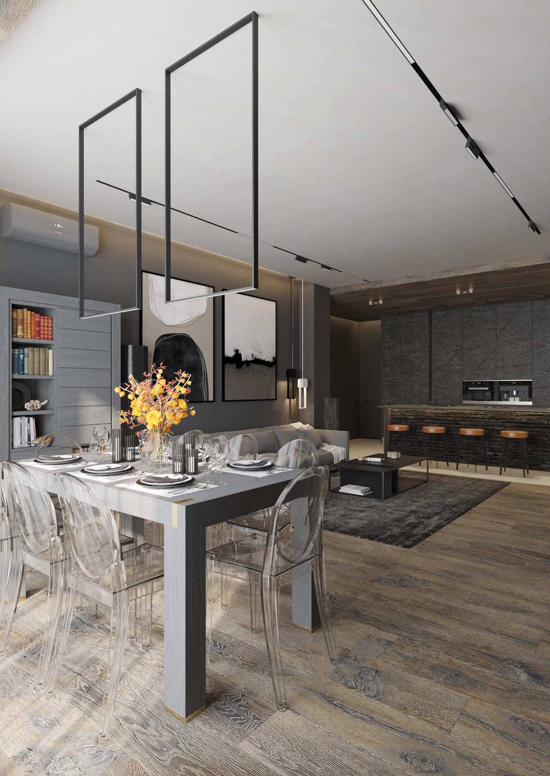 Обложка проекта: Лофт и облака. Квартира 140 м2 в центре города