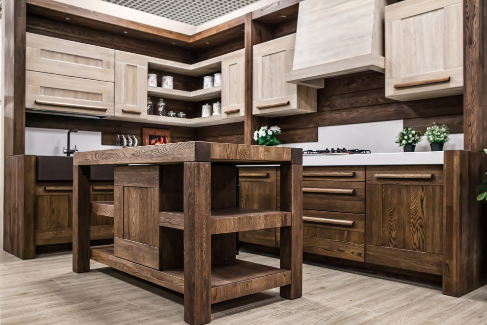 Дубовая кухня в современном стиле