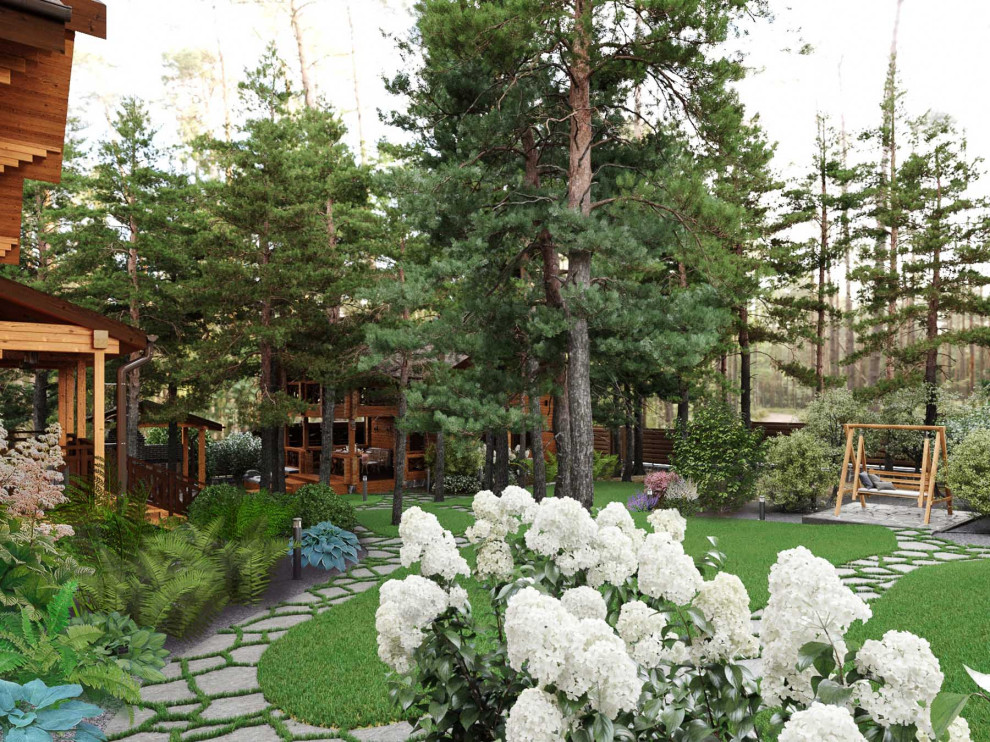 Ландшафтные композиции вдоль дома