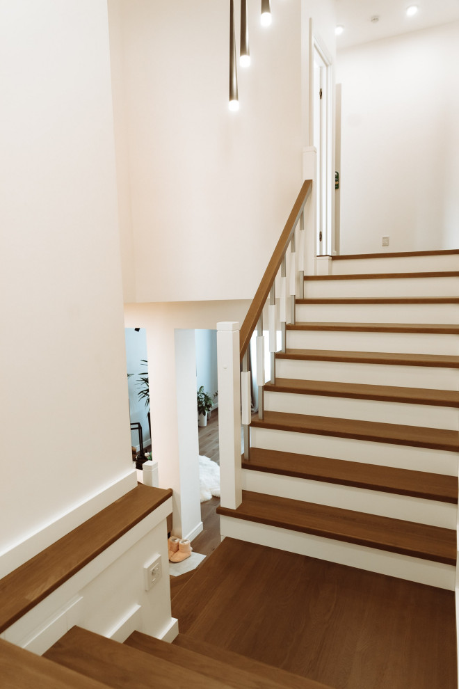 Проект 5 - Обшивка 3х этажей бетонной лестницы дубом