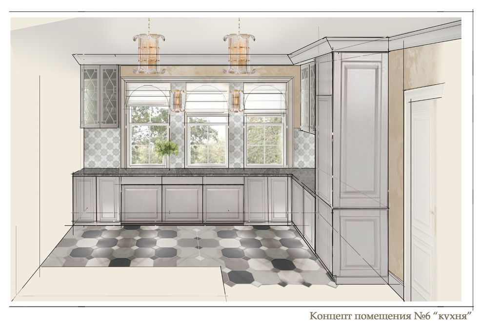 Концепт кухни в частном доме