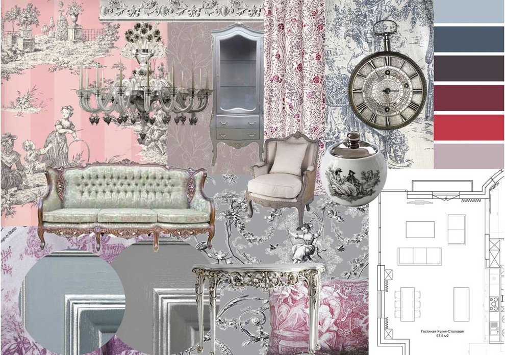 Квартира к классическом стиле нео-барокко