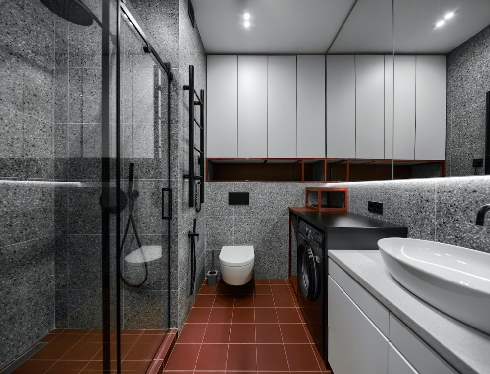 Houzz Украина: 52 кв.м — квартира в оттенках бордо и терракоты