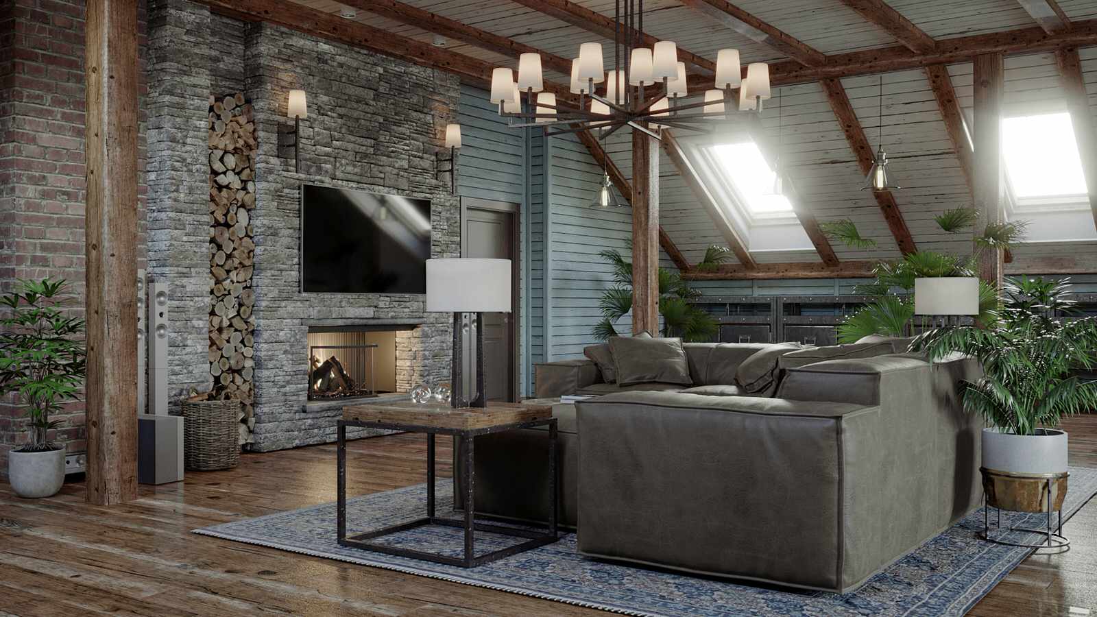 Мансардный этаж над гаражом.