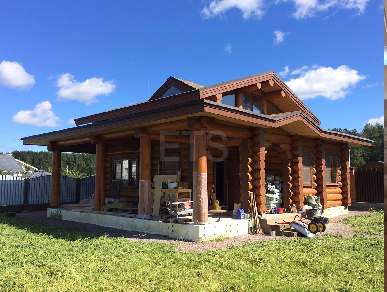 Обложка проекта: Баня из бревна ручной рубки