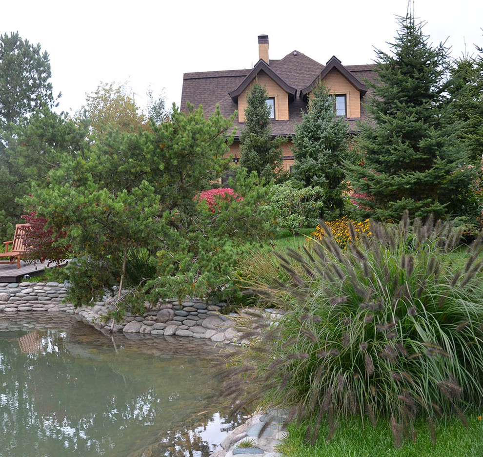 Ландшафтный сад с прудом в КП "Европа"