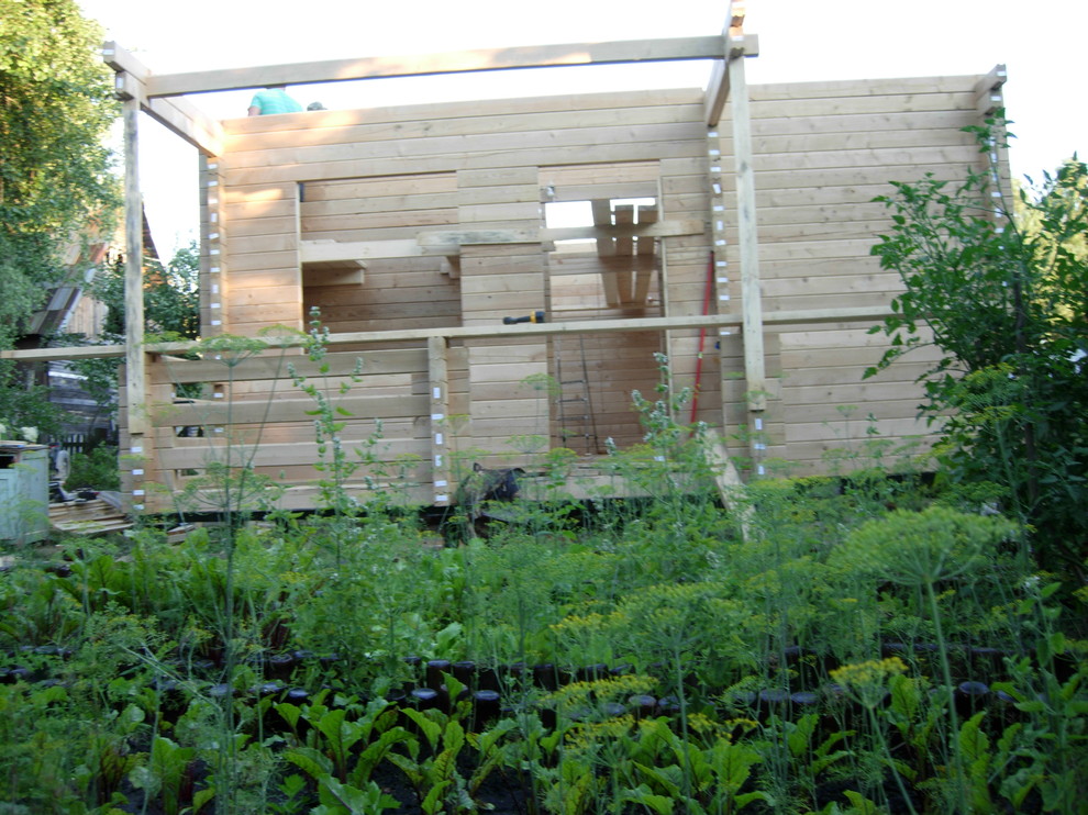 Деревянное домостроение из ТермоБруса - дом-баня