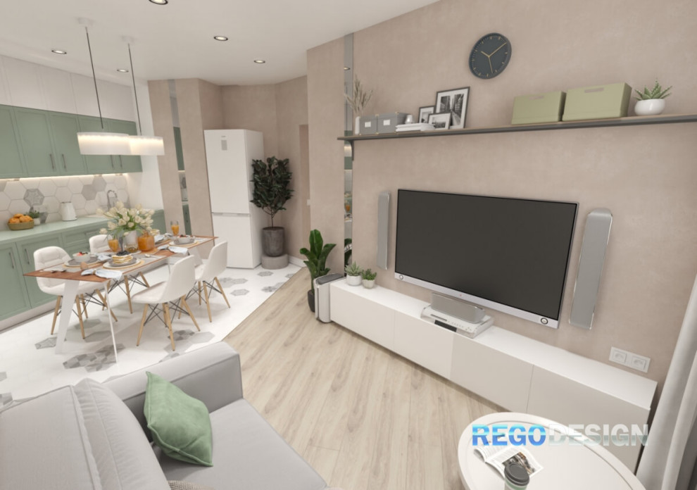 №45 ДИЗАЙН-ПРОЕКТ КВАРТИРЫ В ЖК ПУШКИНСКИЙ 50 КВ.М.